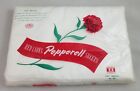 Vintage Pepperell Red Label 40s 50s White Muslin Full Double Flat Sheets Set NOS