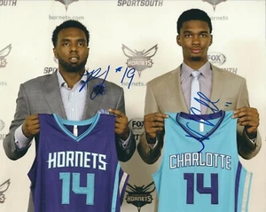 Autographed P.J Hairston & Noah Vonleh Charlotte Hornets 8x10 photo w/ COA - Picture 1 of 1