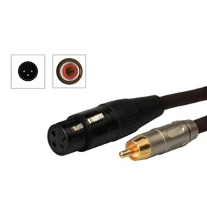 Weiblich XLR Audio Kabel Klinke Cinch DIN XLR Stecker Buchse vergoldet 0,5m-20m - Imagen 1 de 1