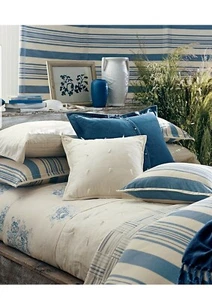 Ralph Lauren Catalina Island bedding stripe Flat/fitted/pillow Sham King Set - Picture 1 of 9