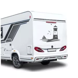 Großer Leuchtturm Aufkleber 120 x 100 cm Möwe Wohnmobil Sticker Camping - Bild 1 von 3
