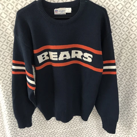 Vtg Chicago Bears Cliff Engle Coach Sweater 85 Mike Ditka Med Made In USA 1985 Cover