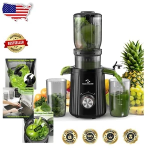 High Yield Masticating Juicer with Large 4.25" Chute for Whole Fruits & Veggies - Picture 1 of 10
