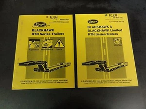Etnyre Blackhawk RTN Series Trailers Operation Maintenance Safety Parts Manual - Picture 1 of 10