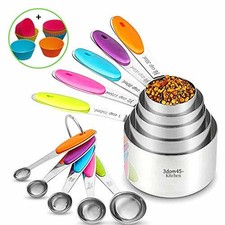 5 Measuring Cups & 5 Spoons Set of 10, Baking & Cooking