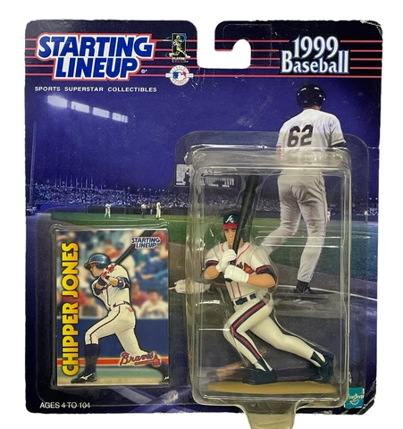 CHIPPER JONES 1999 Hasbro Starting Lineup Figure New Sealed with Card Cover