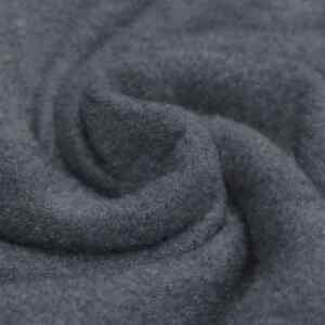 Boiled Wool Crepe - Grey Melange - Fabric Dressmaking Jacket Coat Skirt