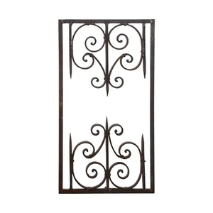 Antique Wrought Iron Panel with Curled Details - Picture 1 of 4