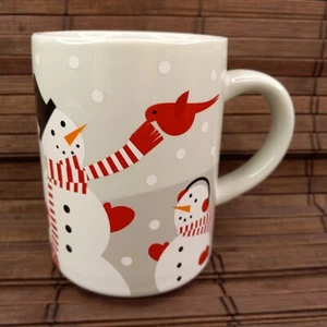 Crate And Barrel Schneemann Weihnachten Kaffeebecher Joan Anderson 2017 Holiday Cup - Bild 1 von 9