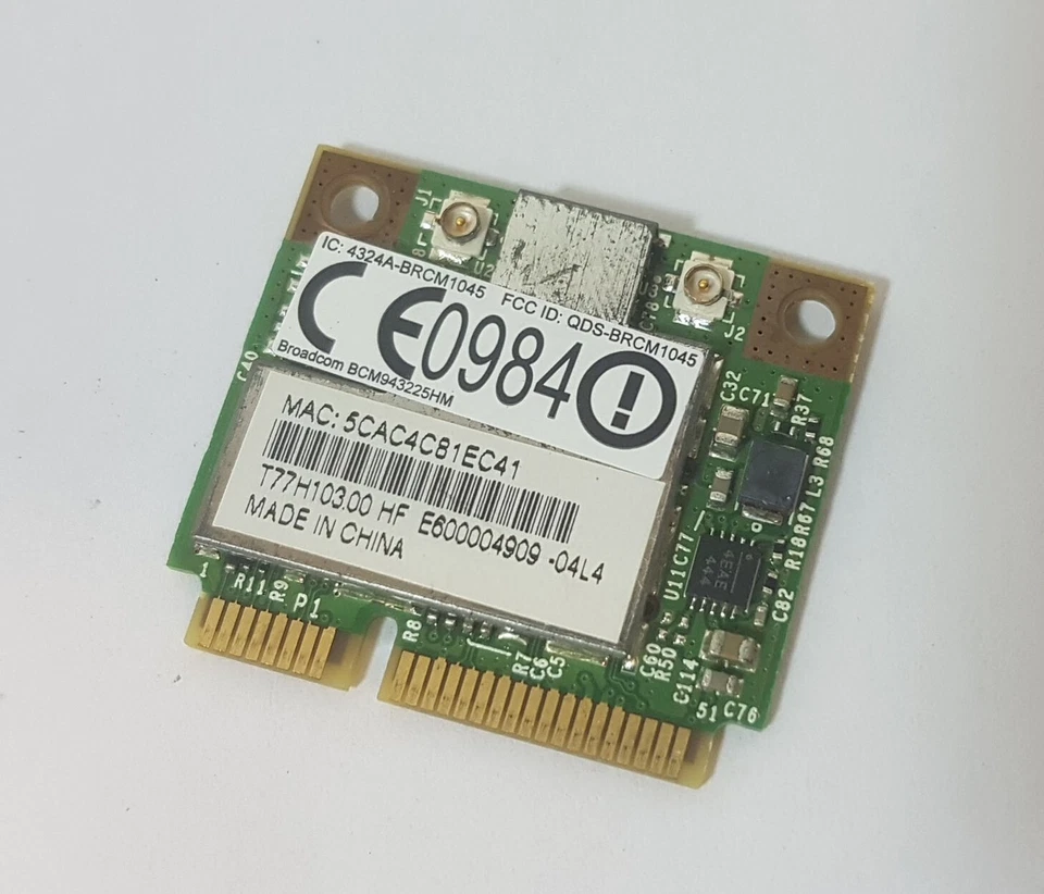 Wlan Wifi Mini PCIe Broadcom aus Notebook Acer Aspire 5742G - Image 1 of 1