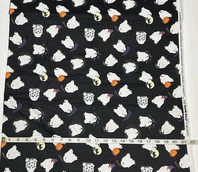 NEW Halloween cotton flannel fabric R2D2 in Ghost Costume - free ship - by yard - Image 1 of 3