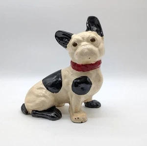 Antique Hubley Cast Iron French Bulldog Doorstop 8 in Vintage Dog Pet Animal - Picture 1 of 9