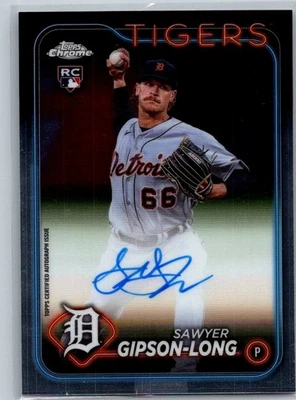 2024 Topps Chrome Rookie RC Auto Sawyer Gipson-Long #RA-SG Detroit Tigers - Image 1 of 2