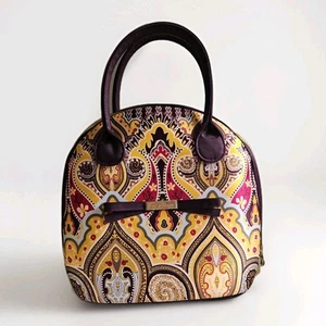 Ted Baker Bodywear große Kosmetik Beauty Tasche mit Henkeln neu mit Etikett lila gelb - Bild 1 von 10