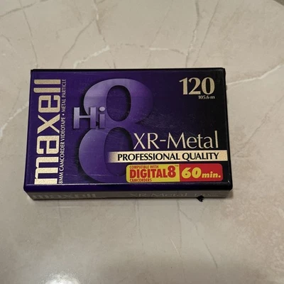 Maxell Hi8 XR-Metal 120 Min 8 毫米兼容 Digital8 摄像机密封全新 — 第 1/2 张图片