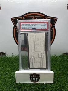 1991 NBA FINALS GAME 2 MICHAEL JORDAN SWITCH HANDS LAY UP TICKET MJ VS MAGIC PSA - Bild 1 von 3