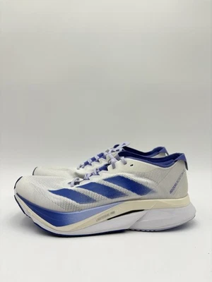 Adidas Women’s Adizero Boston 12 Running Size 9 White Lucid Blue |JI4479| - Image 1 of 4