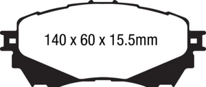 EBC Greenstuff Bremsbeläge vorne für Mazda 6 2.2 TD (GJ) (173 PS) (ab 2015) - Bild 1 von 1
