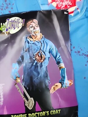 XX 3704 Zombie Doctor Abrigo Hombre Disfraz Rubíes Estándar OSFM Foto 1 de 2