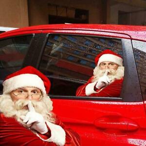 Christmas Stickers Decor Car Window Glass Decal Xmas Ornament Claus Santa E3R1