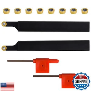 UpJiaFlarish 1/2" Carbide Lathe Tool Set with 2pcs 1/2 inch Turning Blade Hol - Picture 1 of 5