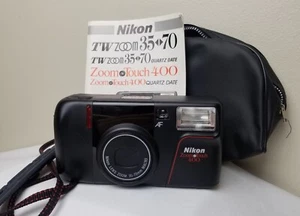 Nikon Touch Zoom 400 Quartz Date 35mm Point & Shoot AF Film Camera Manual TESTED - Picture 1 of 6
