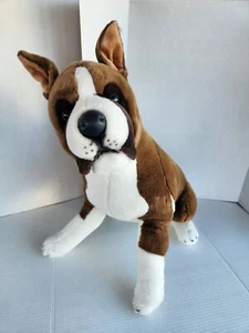 XL Prima E&J Classic Collection REALISTIC Boxer Stuffed Animal Plush Vintage  - Picture 1 of 16