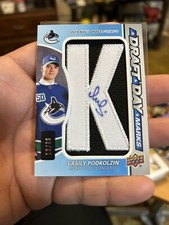 2022-23 SP Game Used 19/35 Vasily Podkolzin 2019 NHL Draft Day Marks RC PICK 10