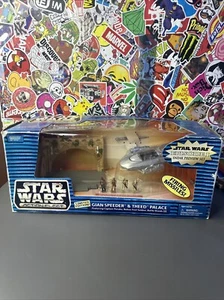 Star Wars Episode 1 Action Fleet - Gian Speeder & Theed Palace Figure Playset - Picture 1 of 8