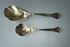 Gorham Chantilly 1895 Sterling Silver Large Jelly Spoon & Sugar Shell Spoon