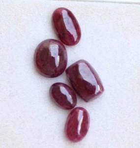 18.90 Cts Natural Ruby Cushion Cabochon 8.5x12 mm Loose Gemstone Lot - Picture 1 of 2