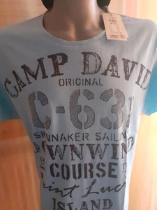 CAMP DAVID Herren T-Shirt Größe XXXL hellblau -neu - Bild 1 von 5
