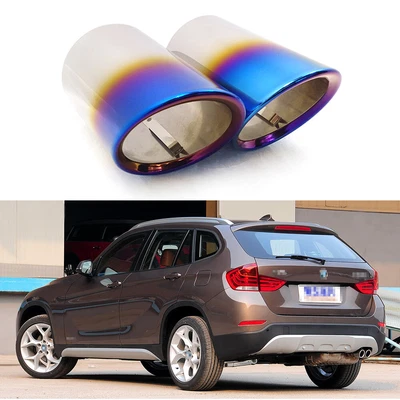 2 шт. синяя отделка торца задней трубы глушителя выхлопной системы автомобиля для BMW X1 2010-2015 #1039 - Изображение 1 из 4