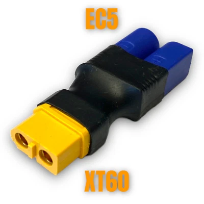 1 Adapter XT60 Female auf EC5 Male Stecker Buchse Goldstecker Lipo Akku RC Kabel - Bild 1 von 4