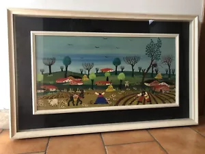 QUADRO NAIF GIUSY PUCCI ( FIRMATO PETROWSKI ) - OLIO SU TELA ANNI 80 CM. 80X50 - Foto 1 di 2