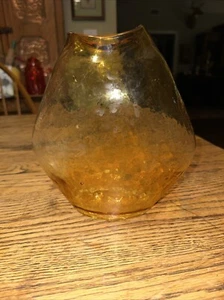 Vintage Recyclingglas Träne Vase Optik Glas glatt Pontil 9" - Bild 1 von 5