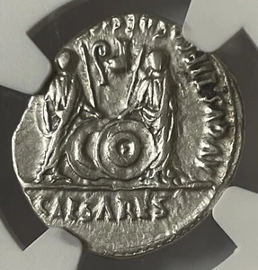 EMPIRE Augustus NGC GAIUS & LUCIUS CAESARS Shields Silver Ancient Roman Coin 232 - Bild 1 von 6