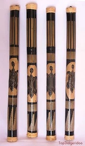 Traditional RainShaker RainStick 32"\80cm Authentic Handcarved Bamboo Rain-Stick - Picture 1 of 2