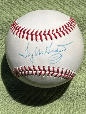 Tug McGraw Autographed Beautiful Snow White Single Signed SS Giamatti BB PSA COA - Image 1 of 2