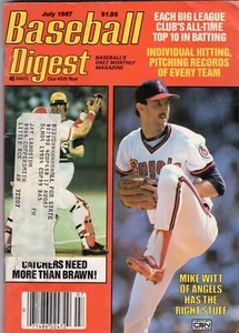 Baseball Digest Magazine July 1987 Mike Witt California Angels MLB - Picture 1 of 1