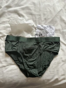 Arlo Hudson Briefs Horizontal Fly Size XL Forrest Green New With Tags - Picture 1 of 2