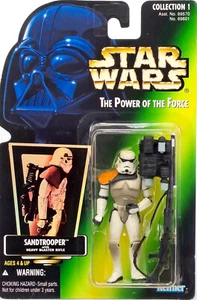 IMPERIAL SANDTROOPER HOLO CARD STAR WARS POWER OF THE FORCE COLLECTION HASBRO B - Bild 1 von 2