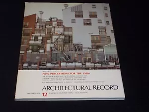 1979 DECEMBER ARCHITECTURAL RECORD MAGAZINE - NEW PERCEPTIONS COVER - E 5970 - Picture 1 of 2