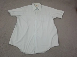 True Vintage Penn Prest Shirt Mens 2XL XXL Blue Button Up JC Penney 60s 70s - Picture 1 of 15