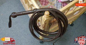 12 Fuß Indiana Jones Stierpeitsche 12 Zöpfe Top Maserung Rindsleder maßgeschneiderte Peitsche - Bild 1 von 7