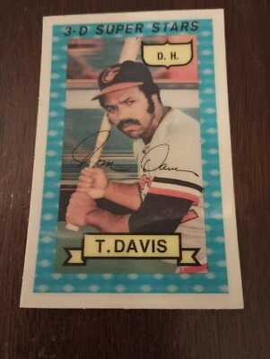 1974 Kellogg's #43 Tommy Davis (EX) crack - Image 1 of 2