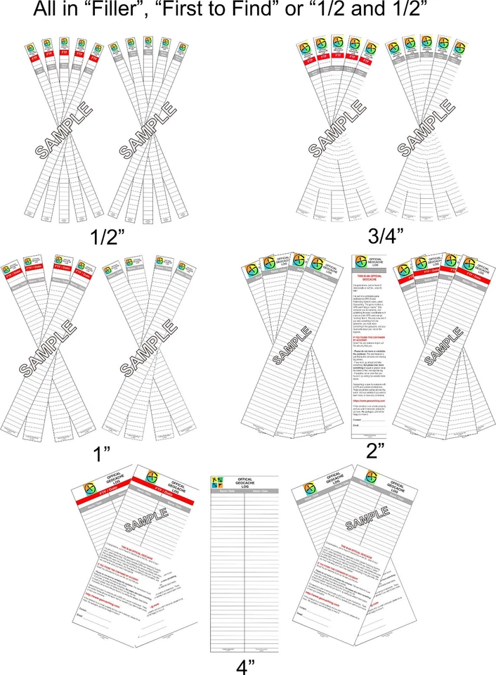 Practical Geocaching® - Troncos cortados - Rite-in-the-Rain® - 1/2", 3/4", 1", 2", 4" - Imagen 1 de 1
