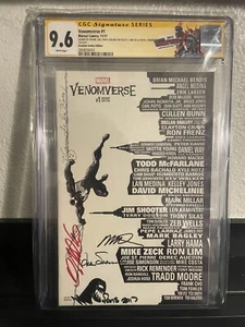 VENOMVERSE #1 CGC 9.6 SS (2017) NYCC SKYLINE VIRGIN Variante - VENOM (x5 FIRMADO) - Imagen 1 de 2