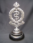 Vintage 1930s Royal Army Medical Corps Car Mascot ~ Snake & Staff Hood Ornament