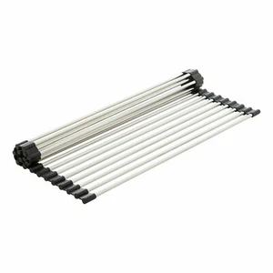 Signature Hardware 447800 Workspace Drain Board Rolling Mat, Stainless Steel - Picture 1 of 2